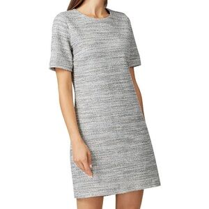 Club Monaco Women's Gray Shanice Shift Tweed Prep Short Sleeve Dress Size XL
